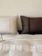 Atelier Smocked Pleat Cotton Duvet Cover original reference image 14