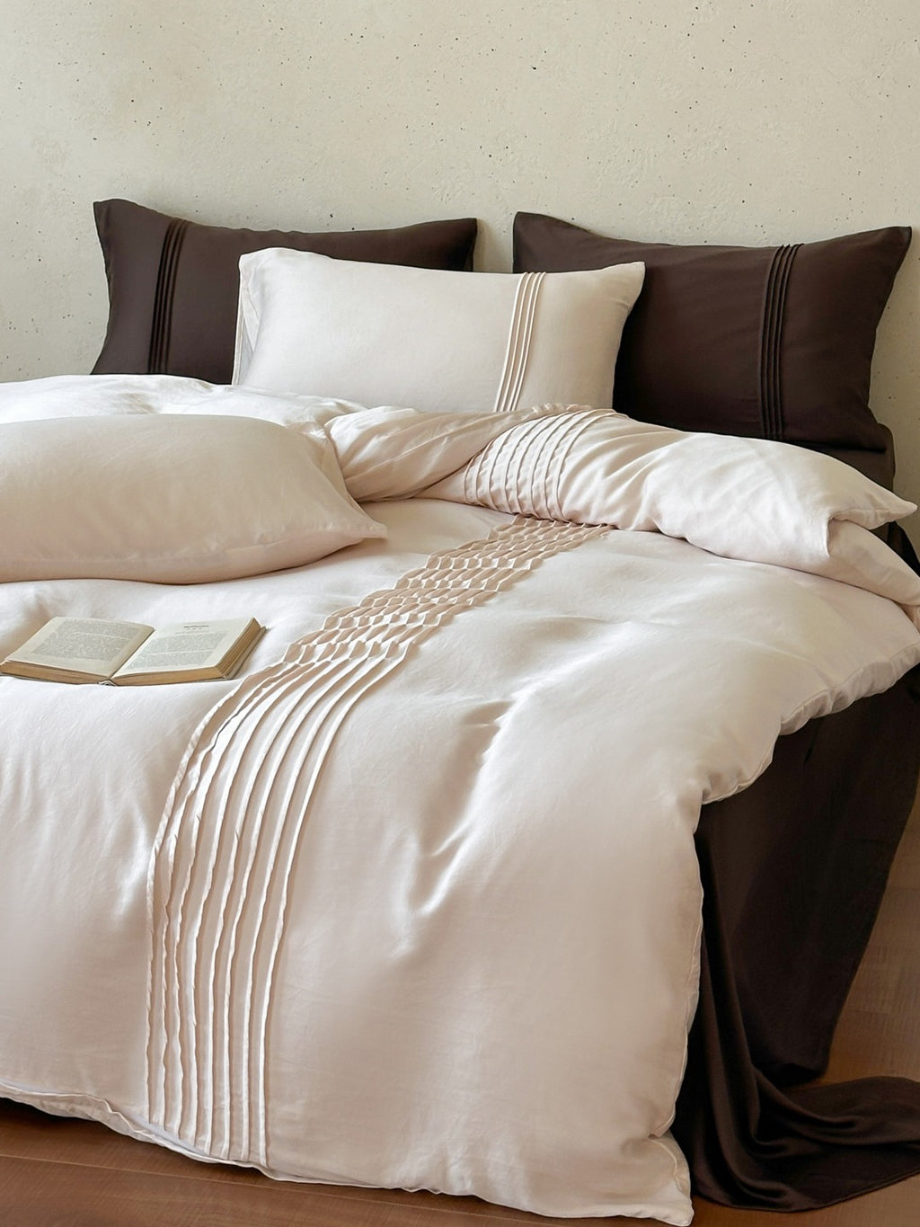 Atelier Smocked Pleat Cotton Duvet Cover original reference image 18