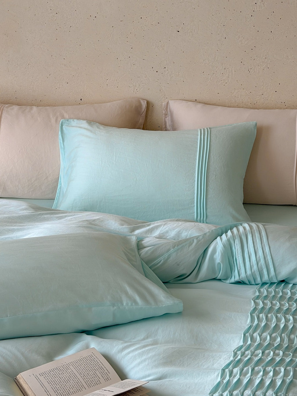 Atelier Smocked Pleat Cotton Duvet Cover original reference image 19