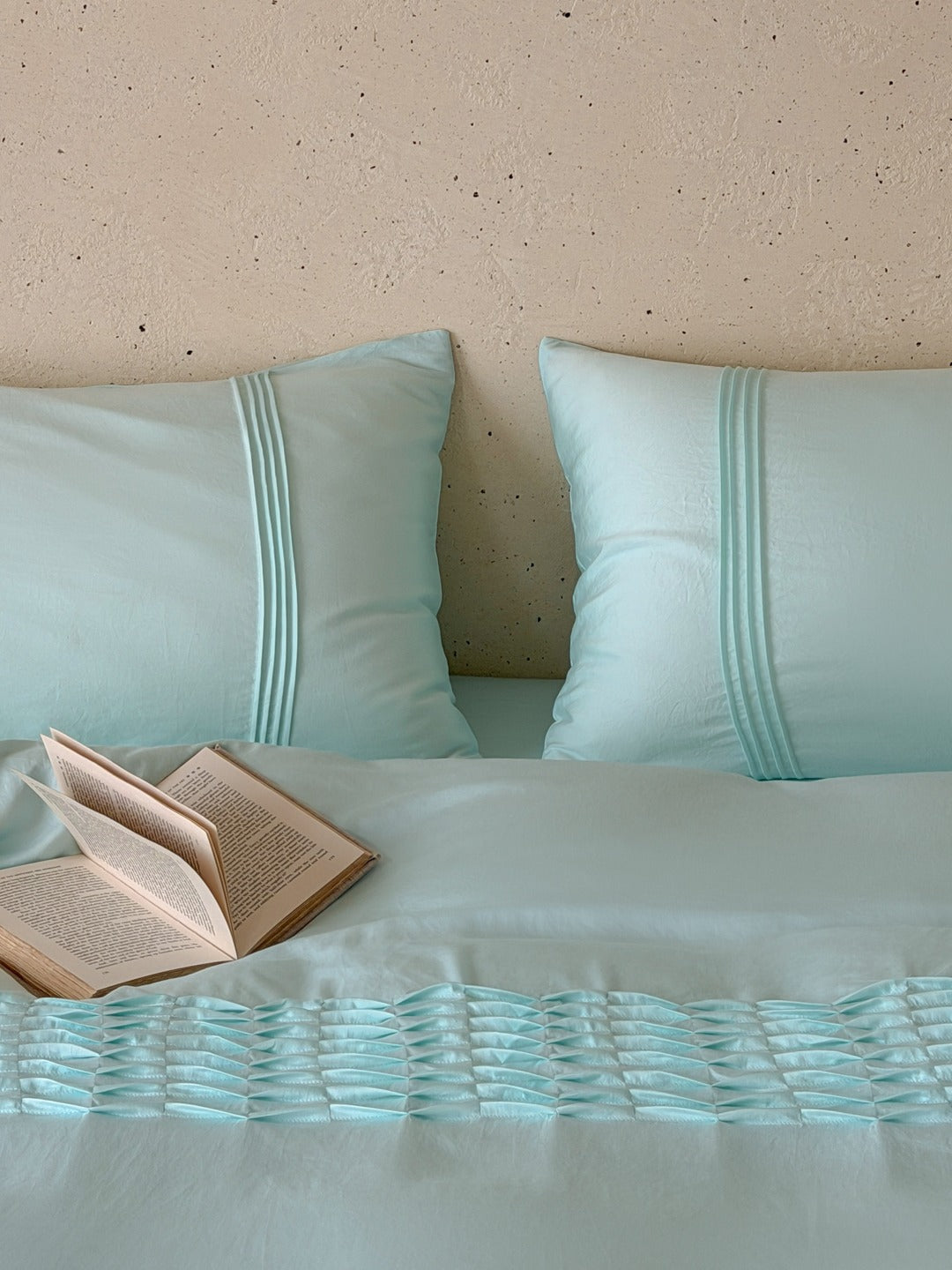 Atelier Smocked Pleat Cotton Duvet Cover original reference image 20