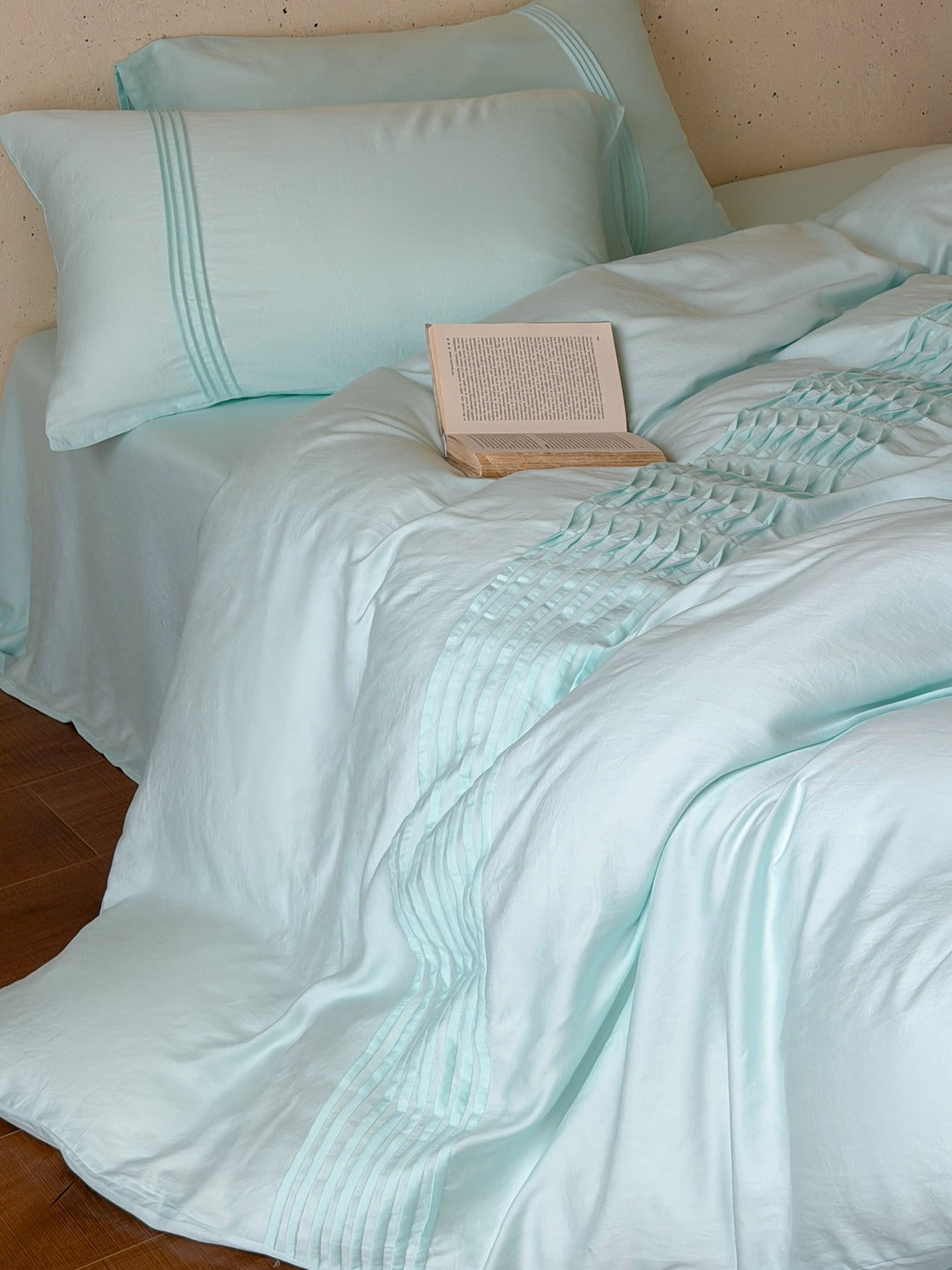 Atelier Smocked Pleat Cotton Duvet Cover original reference image 21