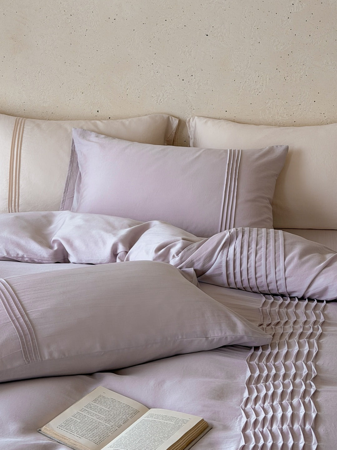Atelier Smocked Pleat Cotton Duvet Cover original reference image 31