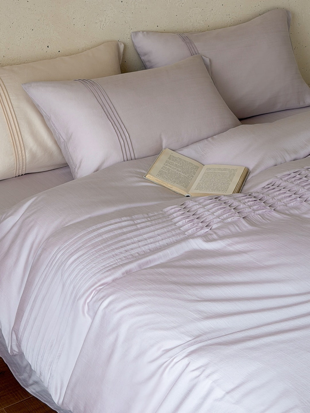 Atelier Smocked Pleat Cotton Duvet Cover original reference image 32