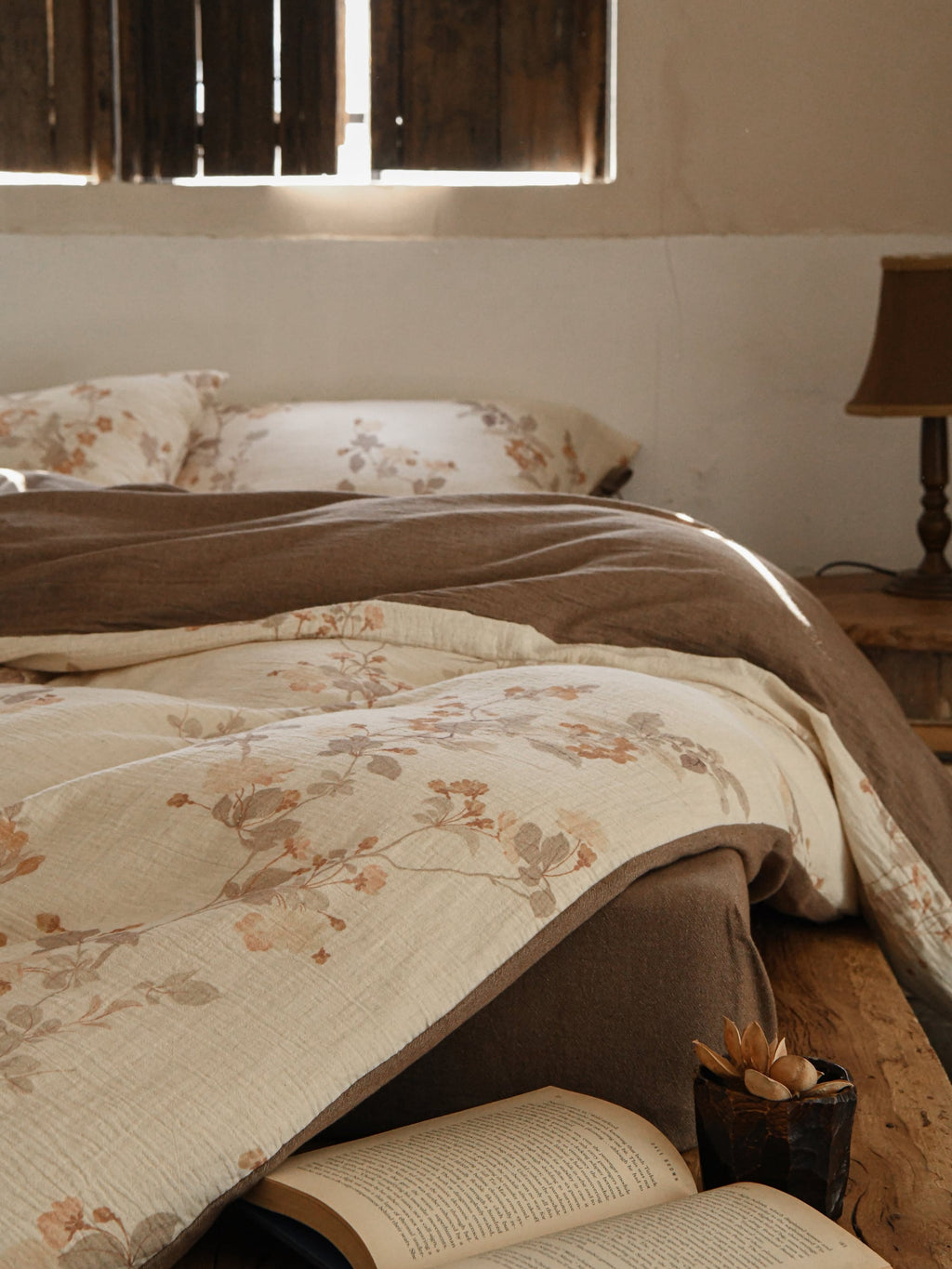 Aveline Botanical Tie-Closure Muslin Duvet Cover original reference image 13