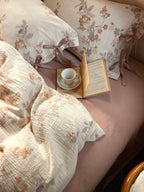 Aveline Botanical Tie-Closure Muslin Duvet Cover original reference image 27