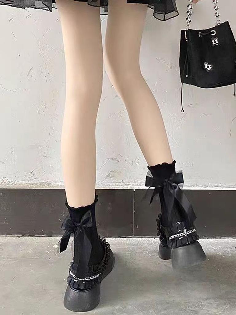 Black Bow Socks