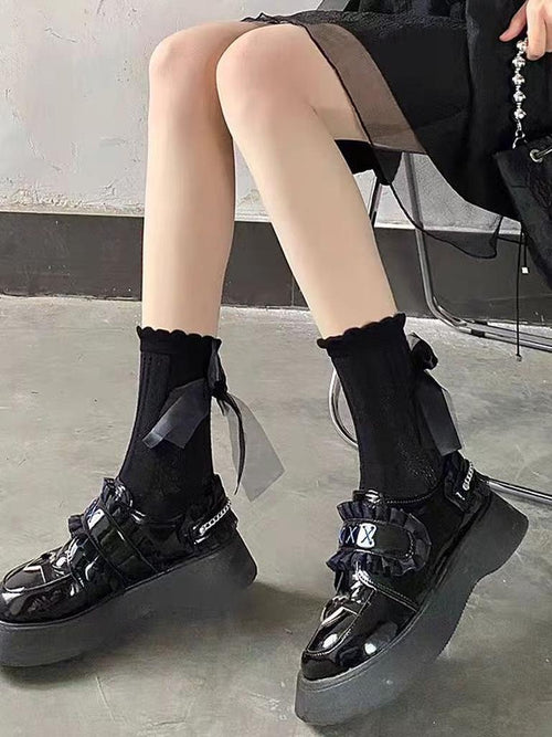 Black Bow Socks