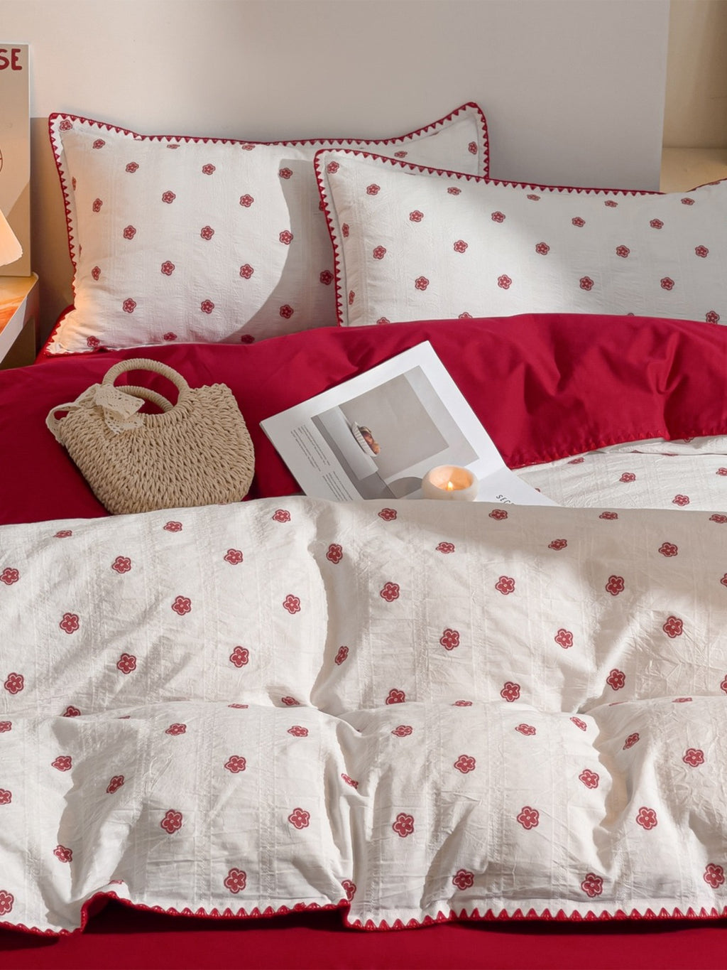 Bliss Floral Cutwork Brushed Cotton Duvet Cover original reference image 5