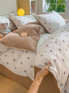Bliss Floral Cutwork Brushed Cotton Duvet Cover original reference image 11
