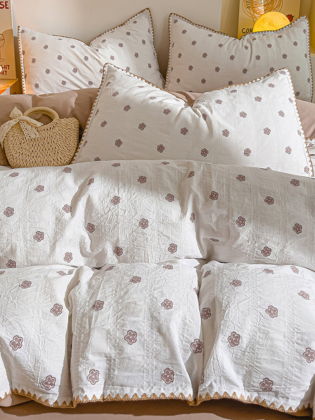 Bliss Floral Cutwork Brushed Cotton Duvet Cover original reference image 13