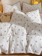 Bliss Floral Cutwork Brushed Cotton Duvet Cover original reference image 13