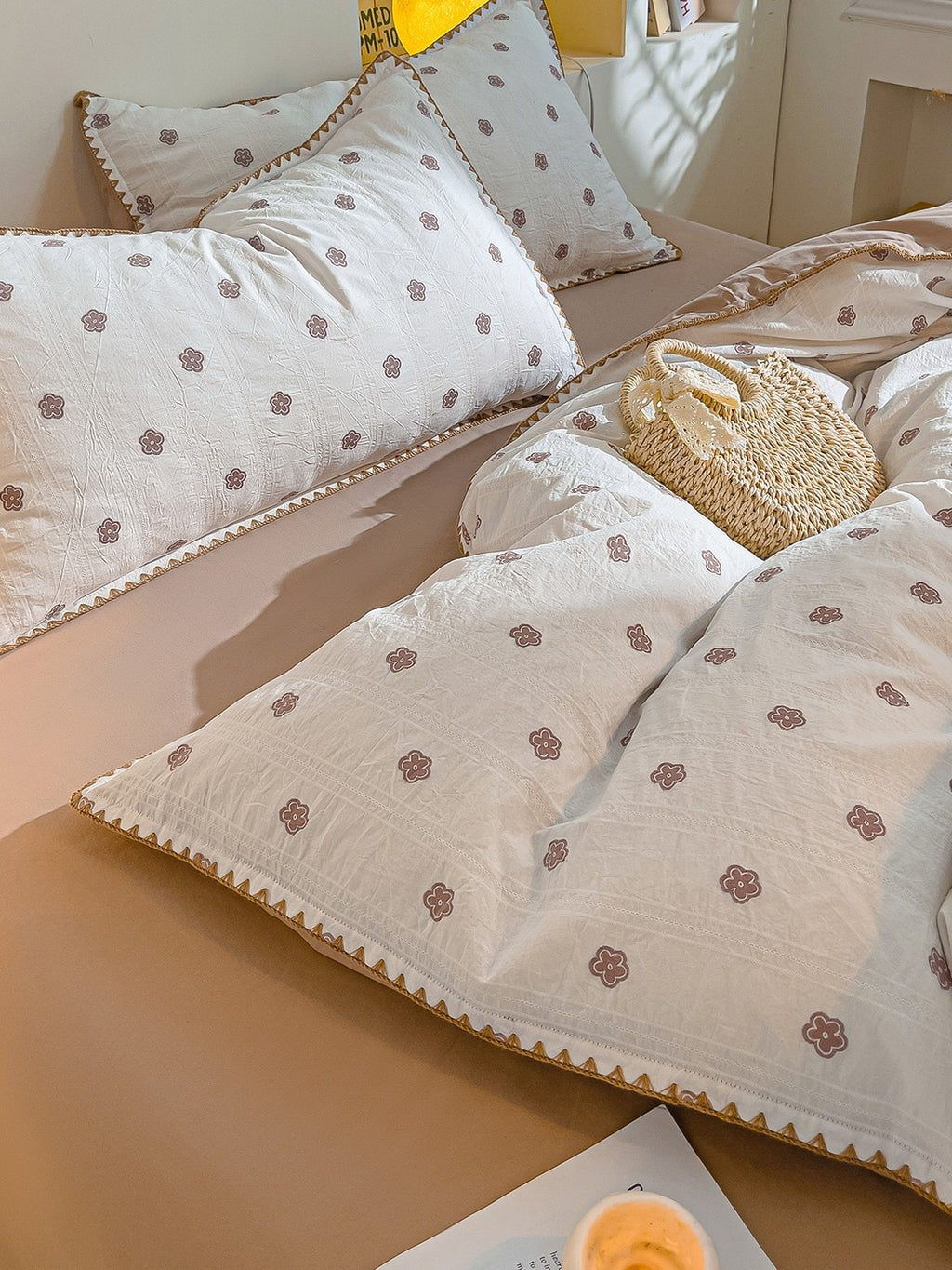 Bliss Floral Cutwork Brushed Cotton Duvet Cover original reference image 15