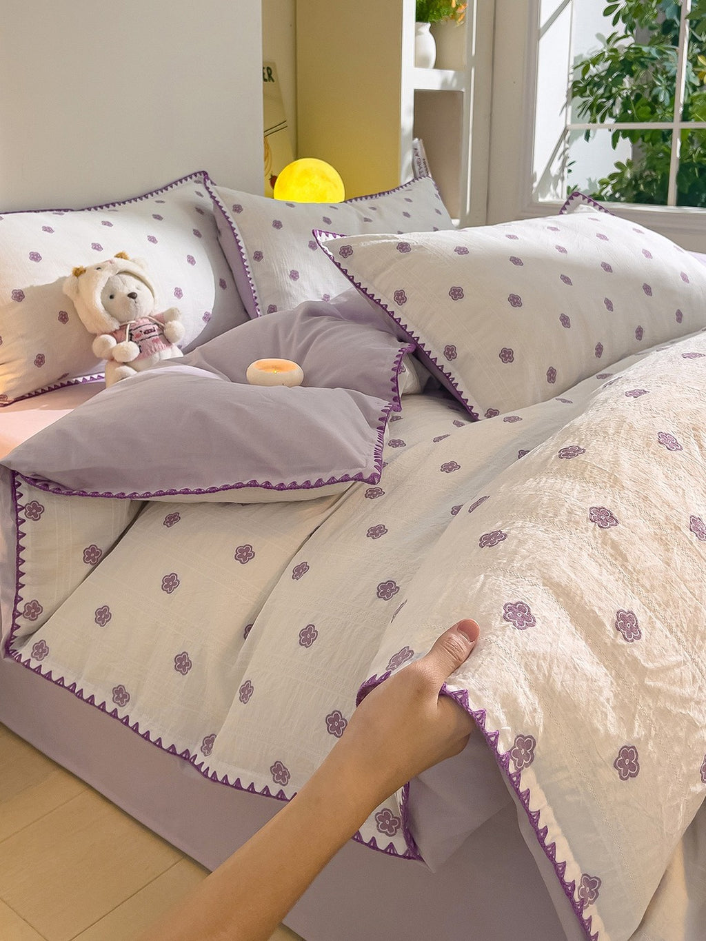 Bliss Floral Cutwork Brushed Cotton Duvet Cover original reference image 27