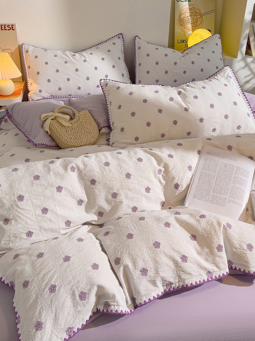 Bliss Floral Cutwork Brushed Cotton Duvet Cover original reference image 28