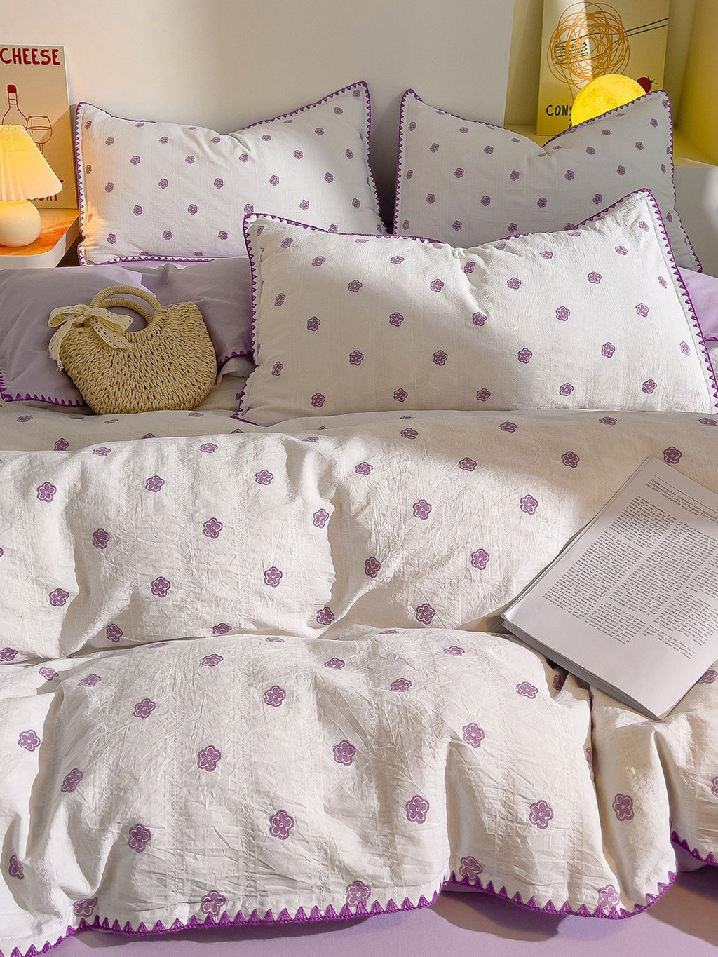 Bliss Floral Cutwork Brushed Cotton Duvet Cover original reference image 29