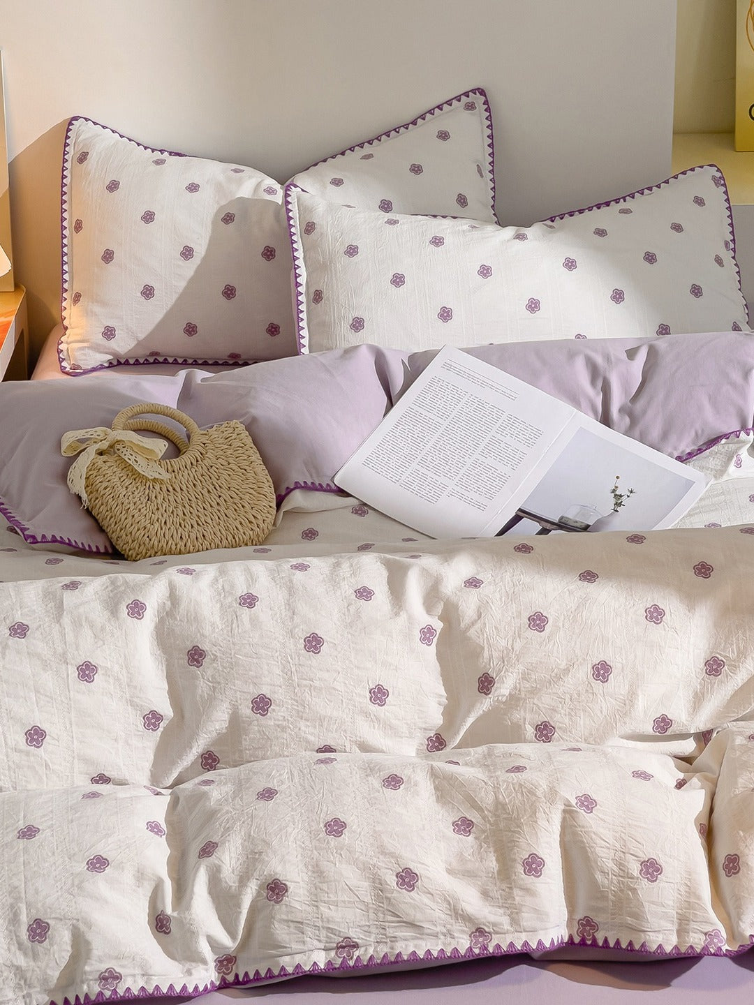 Bliss Floral Cutwork Brushed Cotton Duvet Cover original reference image 30