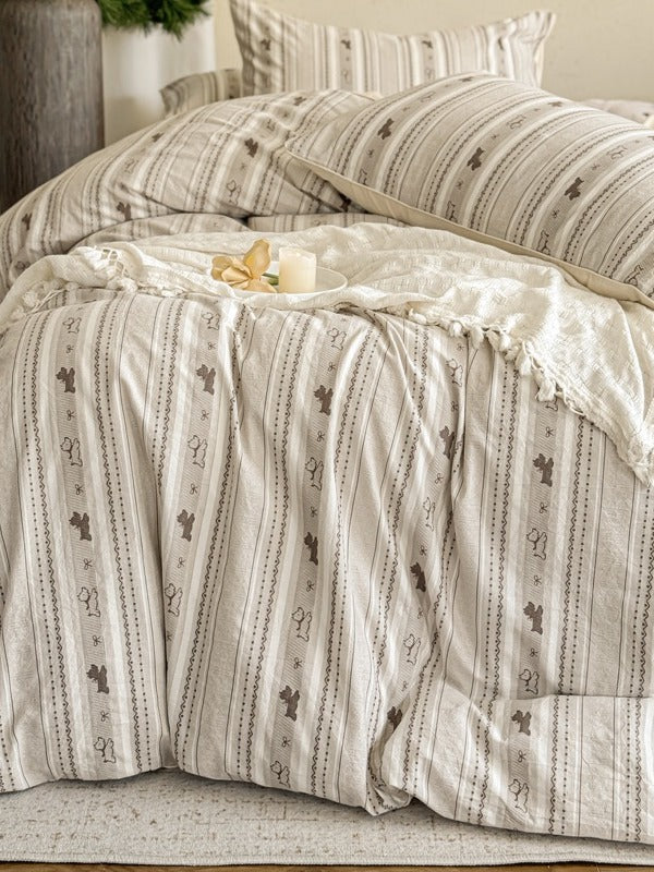 Bloomfield Cutwork Cotton Jacquard Duvet Cover original reference image 45