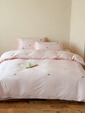 Blueberry Meadow Embroidered Washed Cotton Duvet Cover original reference image 8