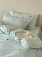Blueberry Meadow Embroidered Washed Cotton Duvet Cover original reference image 20