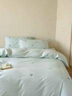 Blueberry Meadow Embroidered Washed Cotton Duvet Cover original reference image 21
