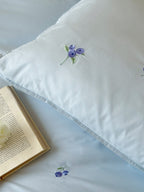 Blueberry Meadow Embroidered Washed Cotton Duvet Cover original reference image 31