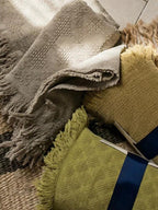 Bohemian Solid Color Cotton Tassel Knit Blanket