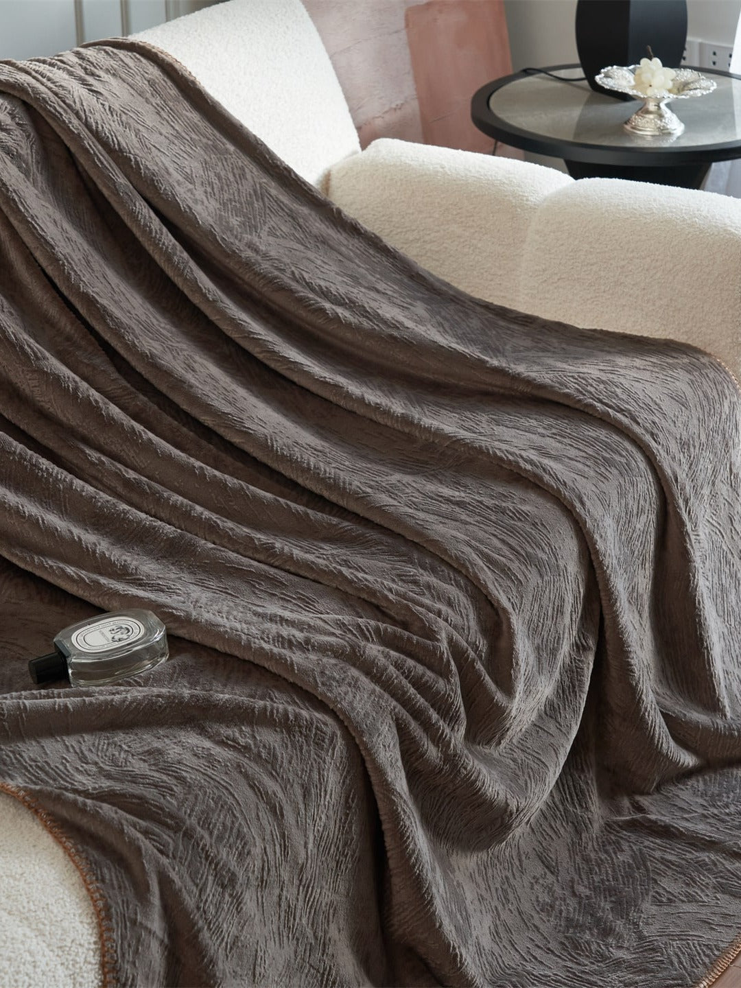 Botanical Jacquard Double-Layer Plush Throw Blanket original reference image 8