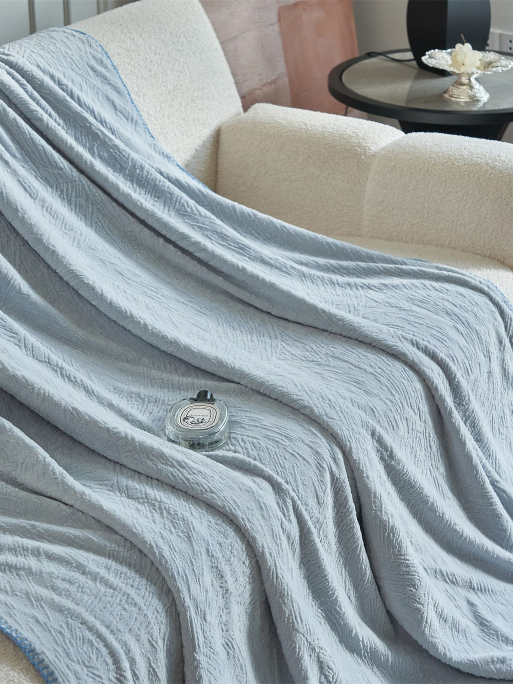 Botanical Jacquard Double-Layer Plush Throw Blanket original reference image 14