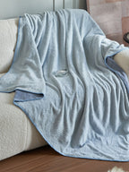 Botanical Jacquard Double-Layer Plush Throw Blanket original reference image 16
