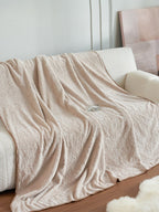 Botanical Jacquard Double-Layer Plush Throw Blanket original reference image 19