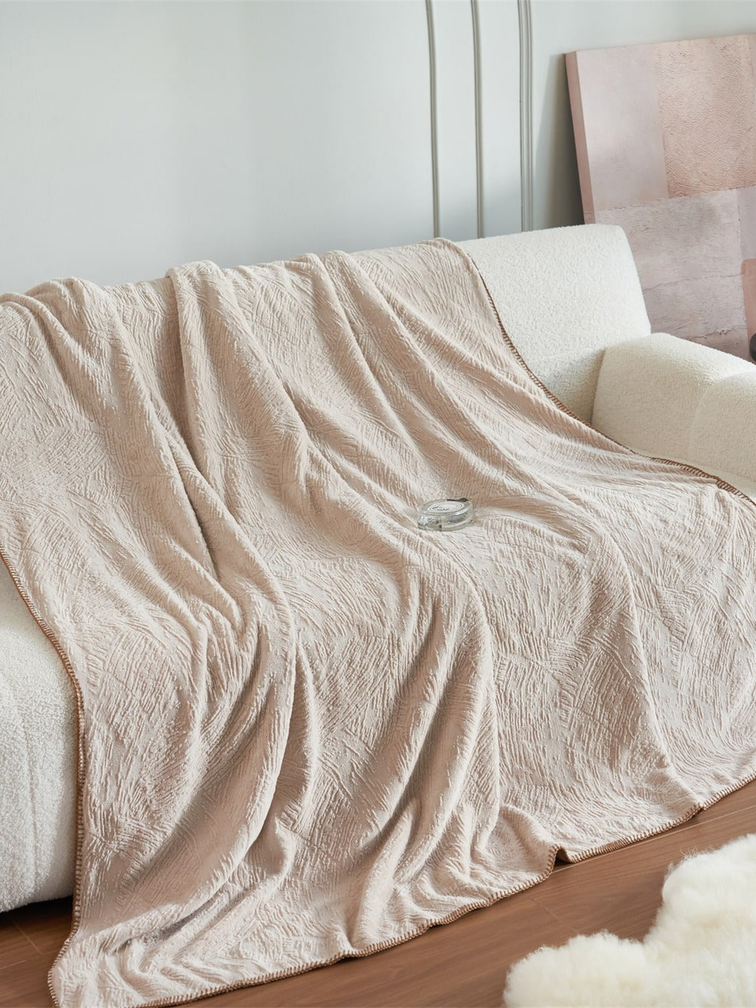 Botanical Jacquard Double-Layer Plush Throw Blanket original reference image 19