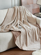 Botanical Jacquard Double-Layer Plush Throw Blanket original reference image 22