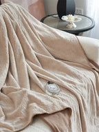 Botanical Jacquard Double-Layer Plush Throw Blanket original reference image 23