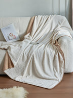 Botanical Jacquard Double-Layer Plush Throw Blanket original reference image 27