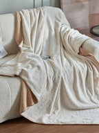 Botanical Jacquard Double-Layer Plush Throw Blanket original reference image 28