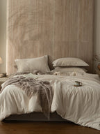 Botanical Relief Cotton Jacquard Duvet Cover Set original reference image 1