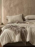 Botanical Relief Cotton Jacquard Duvet Cover Set original reference image 2