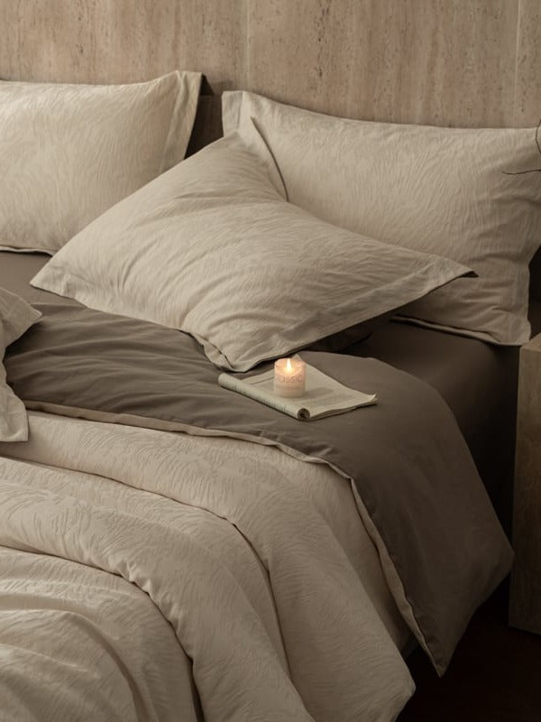 Botanical Relief Cotton Jacquard Duvet Cover Set original reference image 6