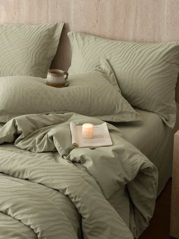 Botanical Relief Cotton Jacquard Duvet Cover Set original reference image 10