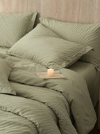 Botanical Relief Cotton Jacquard Duvet Cover Set original reference image 12