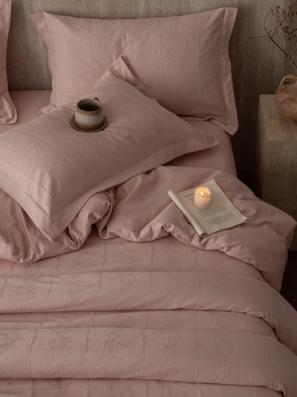 Botanical Relief Cotton Jacquard Duvet Cover Set original reference image 23