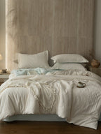 Botanical Relief Cotton Jacquard Duvet Cover Set original reference image 25