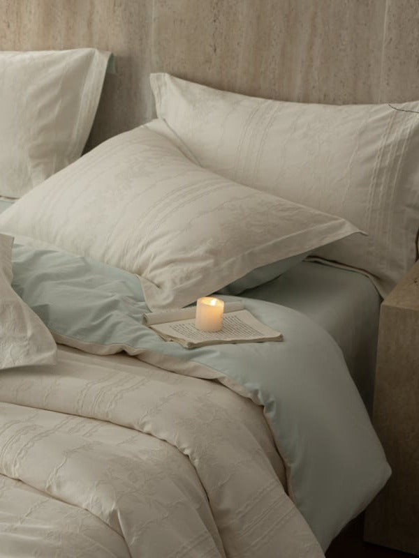 Botanical Relief Cotton Jacquard Duvet Cover Set original reference image 30