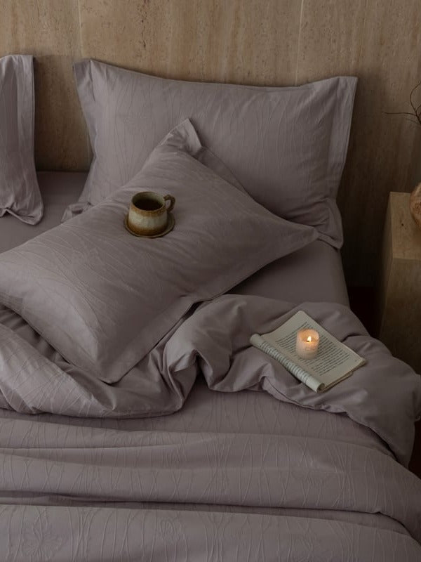 Botanical Relief Cotton Jacquard Duvet Cover Set original reference image 35