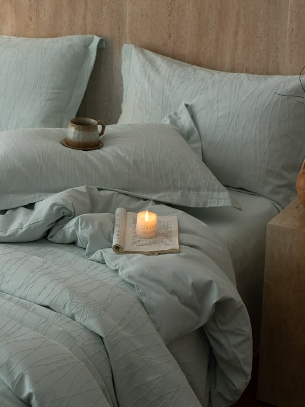 Botanical Relief Cotton Jacquard Duvet Cover Set original reference image 37