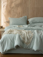 Botanical Relief Cotton Jacquard Duvet Cover Set original reference image 39