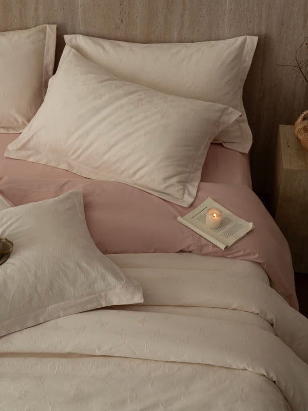 Botanical Relief Cotton Jacquard Duvet Cover Set original reference image 46