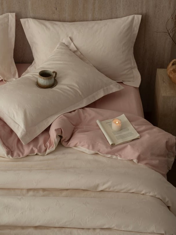 Botanical Relief Cotton Jacquard Duvet Cover Set original reference image 47