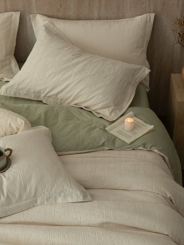 Botanical Relief Cotton Jacquard Duvet Cover Set original reference image 51