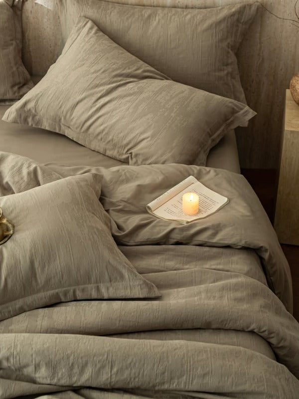 Botanical Relief Cotton Jacquard Duvet Cover Set original reference image 57